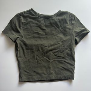 cropped green top
